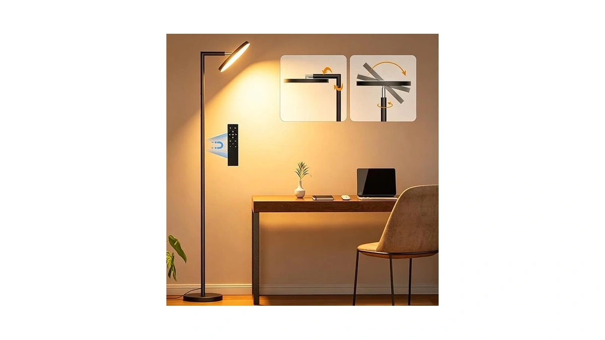 Super Bright Led Floor Lamp, Torchiere Floor Lamp With Remote