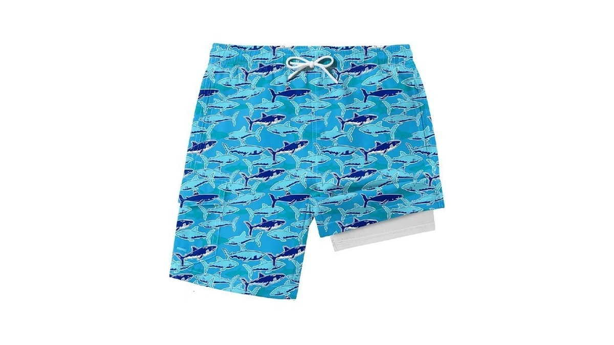 Silkworld Swim Trunks With Compression Liner Anti-chafe Bathing Suit Youth