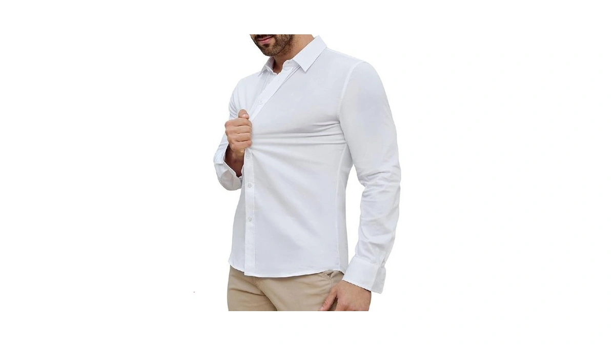 Zaful Mens Dress Shirts Slim Fit Button Down Long Sleeve