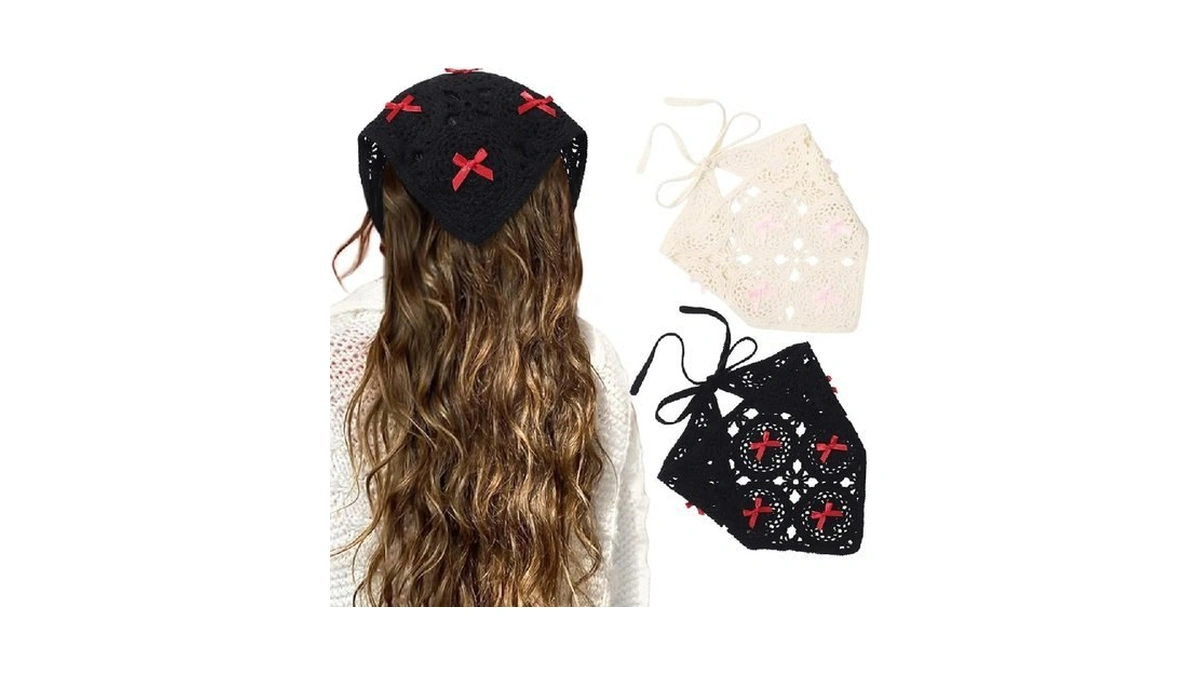 Haimeikang Crochet Hair Bandanas For Women Knit Head Scarf Bandana