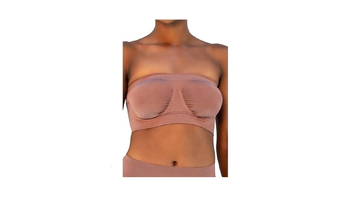 Rhonda Shear Angel Seamless Underwire Bandeau Bra, Wide Back Band,