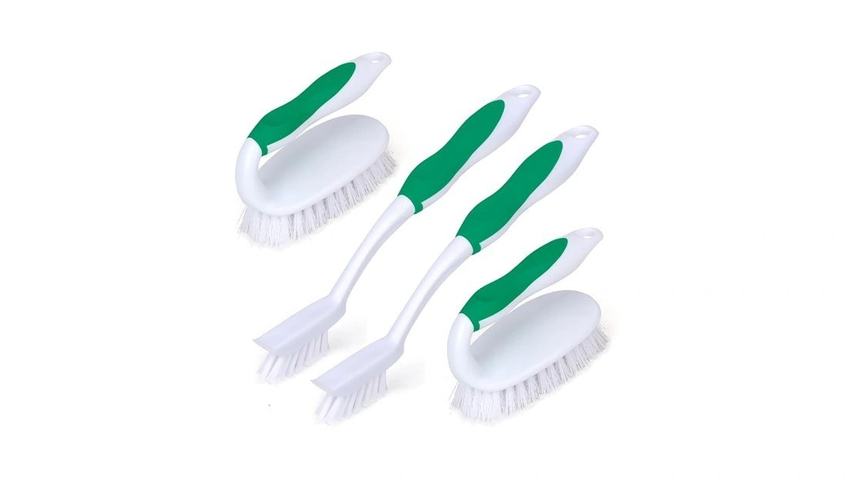 Hileswan Scrub Brush Set, 4 Pack Deep Cleaning Brush Kit