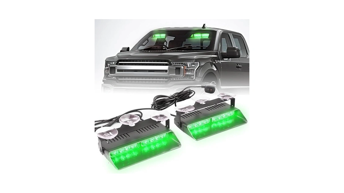 Pkinglake 2 In 1 Led Emergency Dash Strobe Light Bar