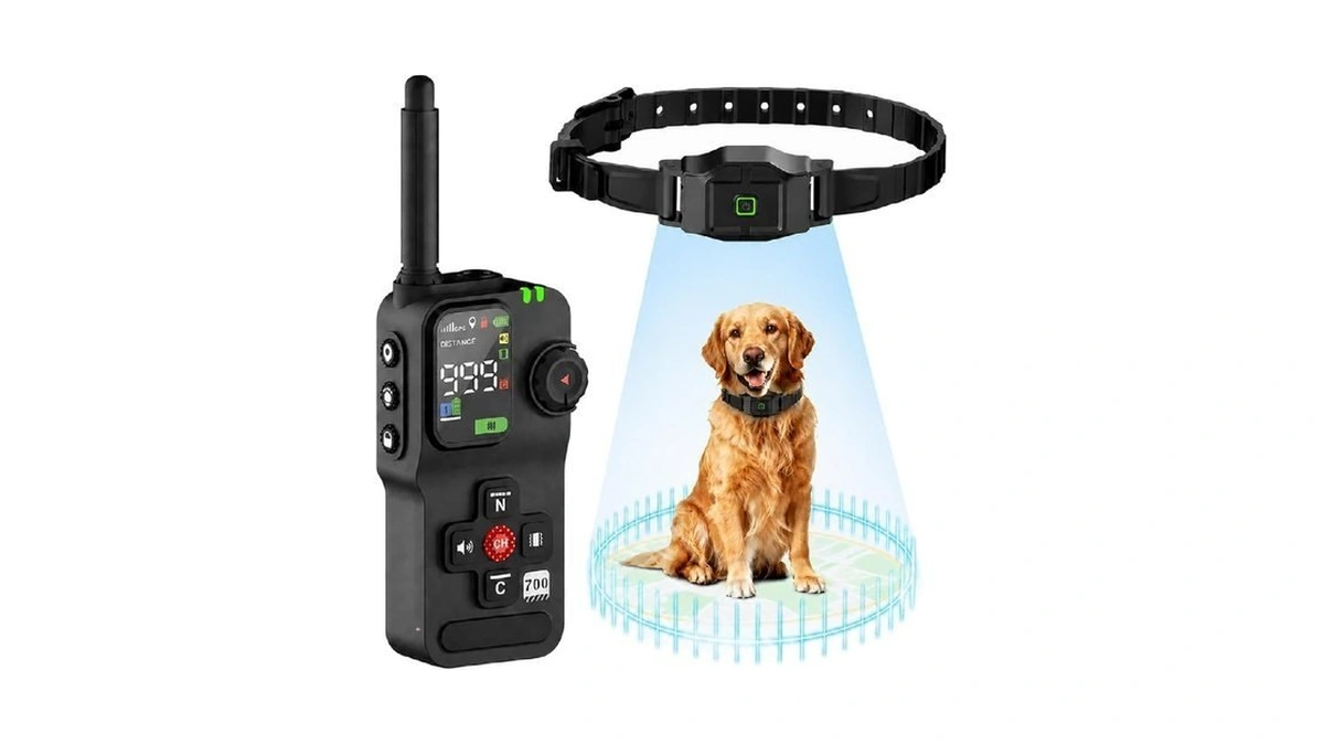 Voistino 2-in-1 Gps Wireless Dog Fence & Training Collar With