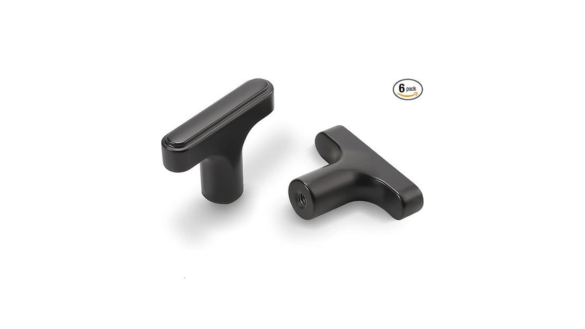 Cotykiley 6 Pack Drawer Pulls Matte Black Kitchen Cabinet Knobs
