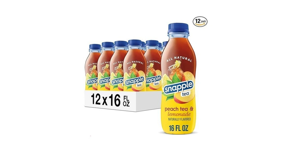 Snapple Peach Tea Lemonade, 16 Fl Oz, Pack Of 12