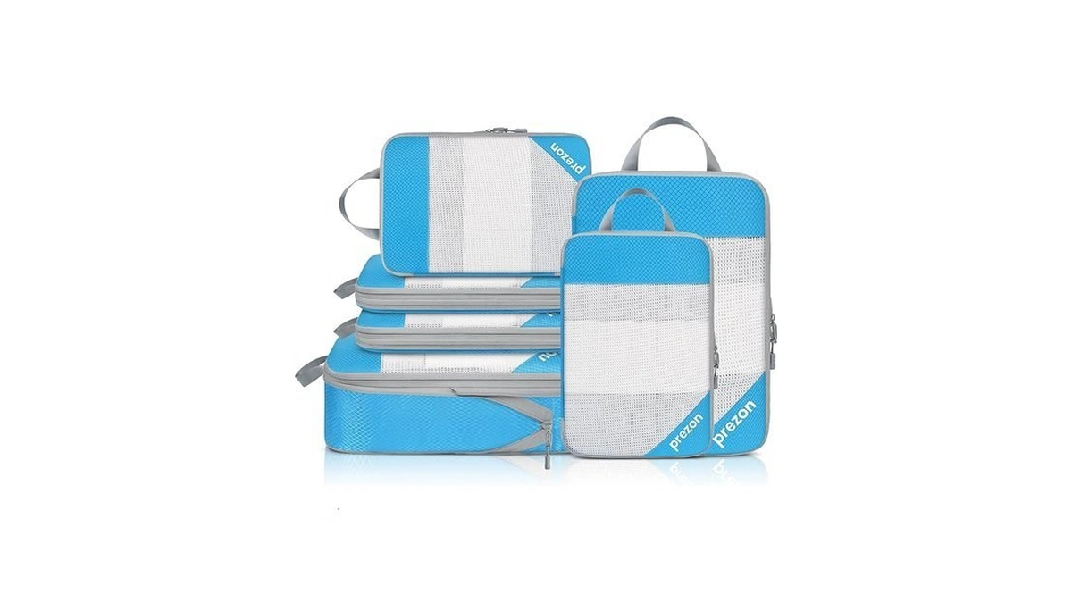 Prezon Compression Packing Cubes For Travel, Lightweight Vacation Travel Essentials,