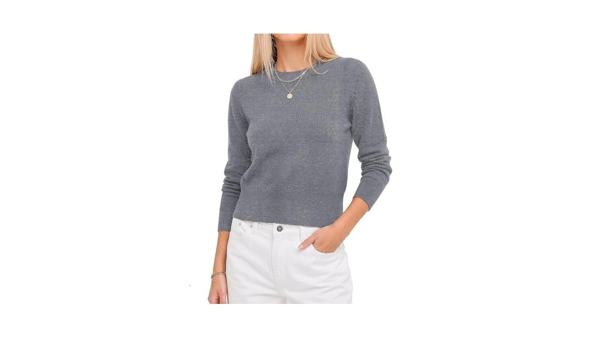 Lagracia Cropped Sweaters For Women Long Sleeve Business Casual Sweater