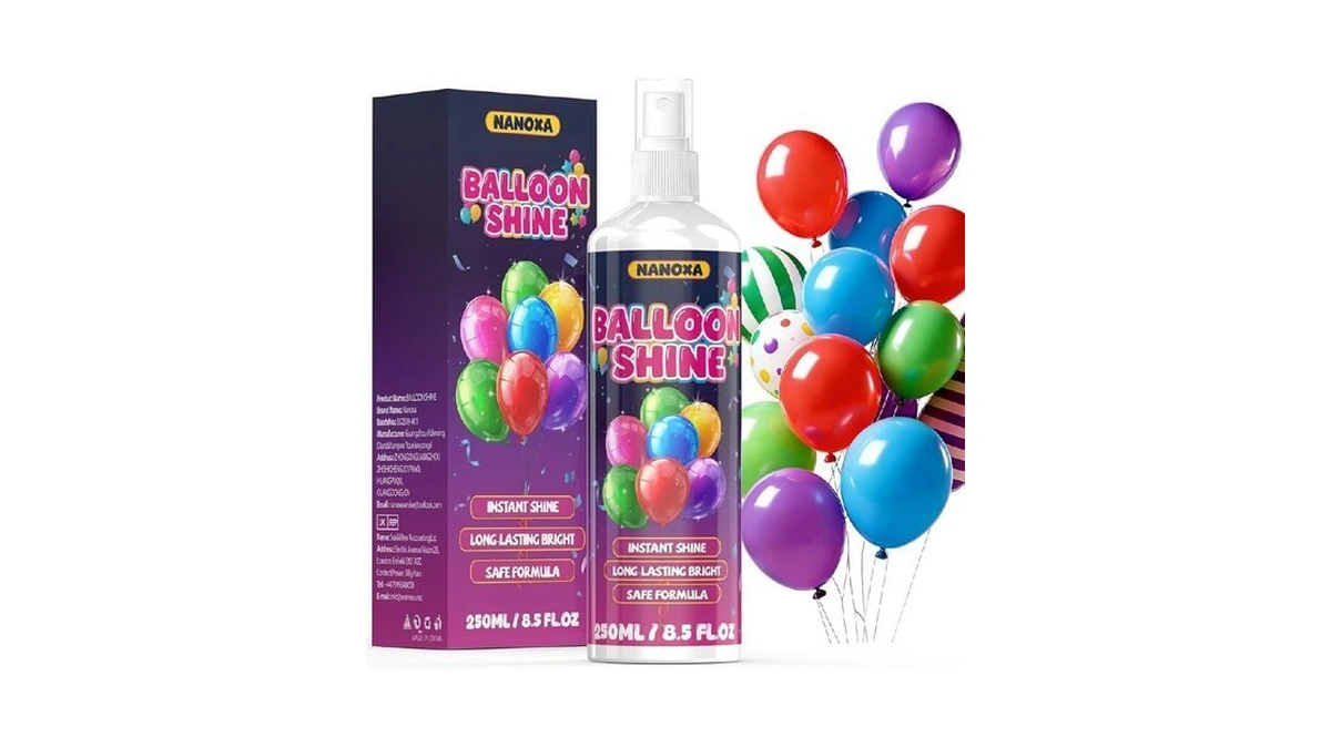 Nanoxa Balloon Shine Spray, Instant High-gloss Balloon Shine For Latex