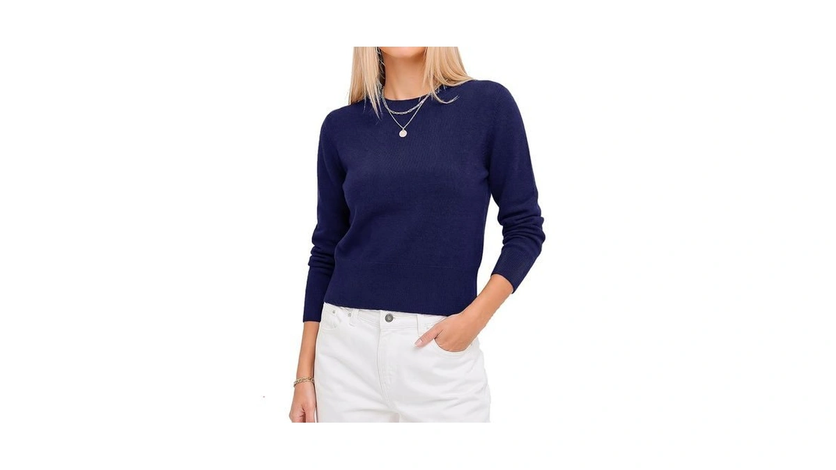 Lagracia Cropped Sweaters For Women Long Sleeve Business Casual Sweater