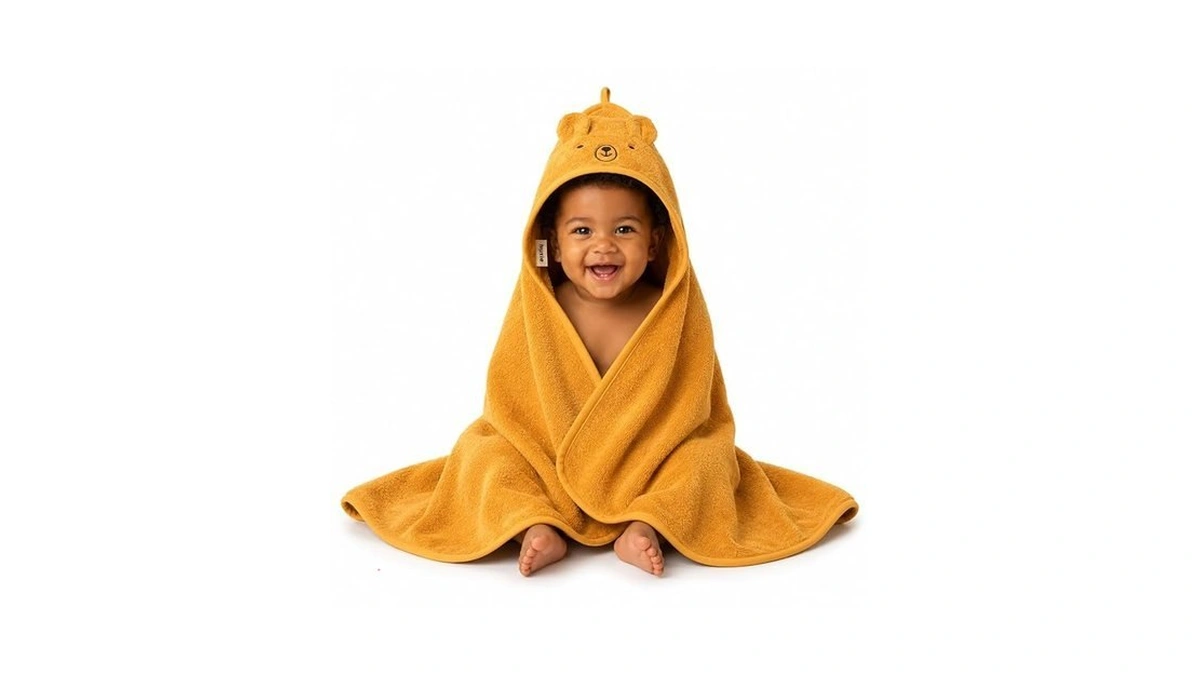 Huxie Hooded Baby Towel – 100% Organic Cotton Baby Bath