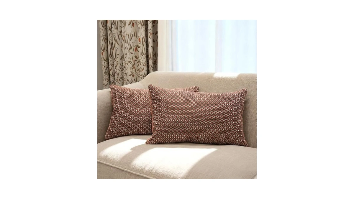 Makkey 12×20 Lumbar Set Of 2 Floral Throw Pillow Cases
