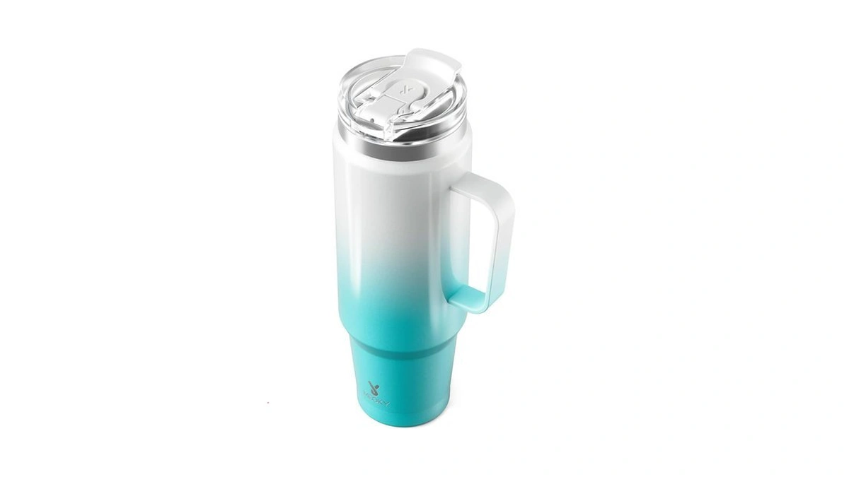Meoky 40oz Tumbler With Handle, Stainless Steel Travel Mug With