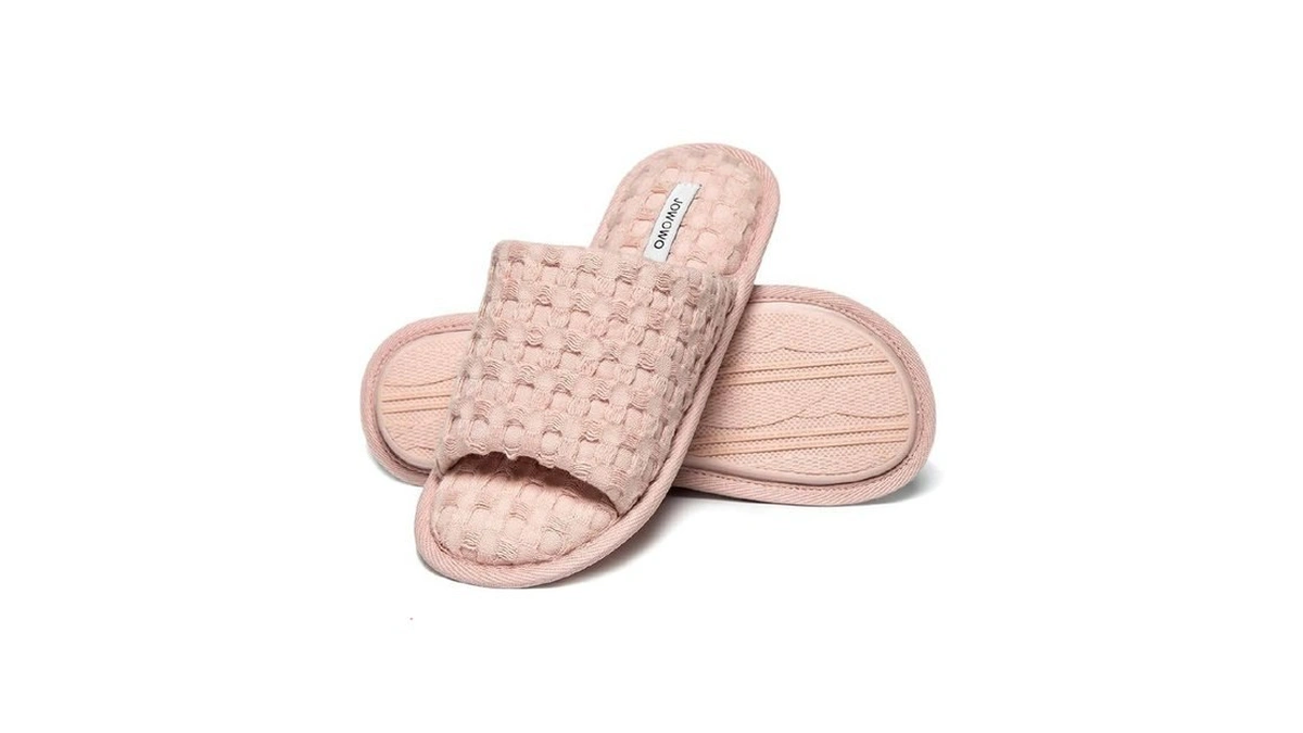 Jowowo Pure Cotton Women’s Soft And Light Air-feeling Open-toe Indoor
