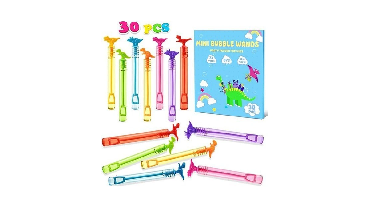 Mini Bubble Wands Bulk Dinosaur Party Favors For Kids 30