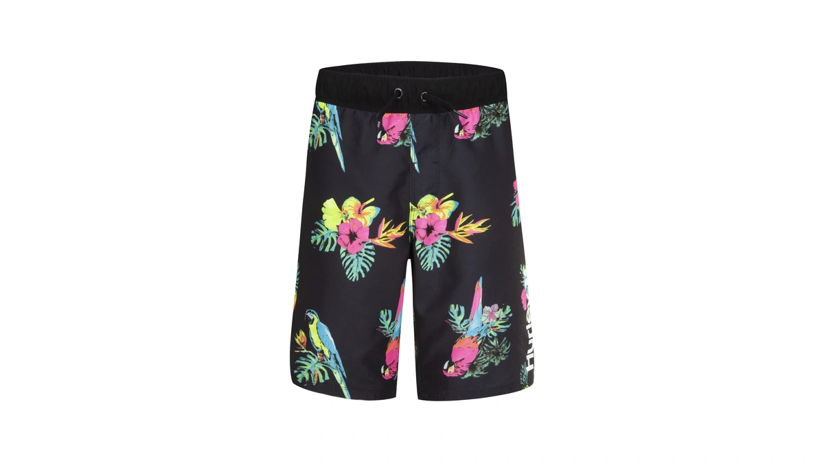 Hurley Boys' Pull On Swim Trunks, Multi Parrot Floral, L