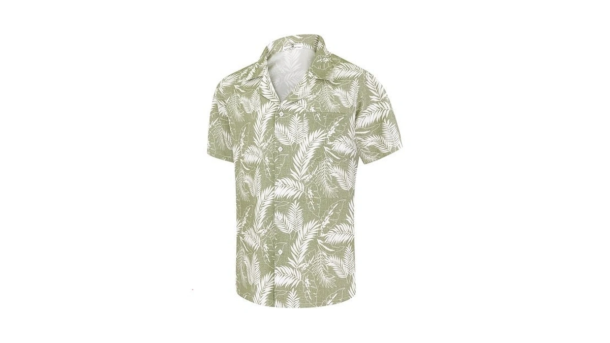 Men's Short Sleeve Hawaiian Shirt Quick Dry Loose Fit, Floral