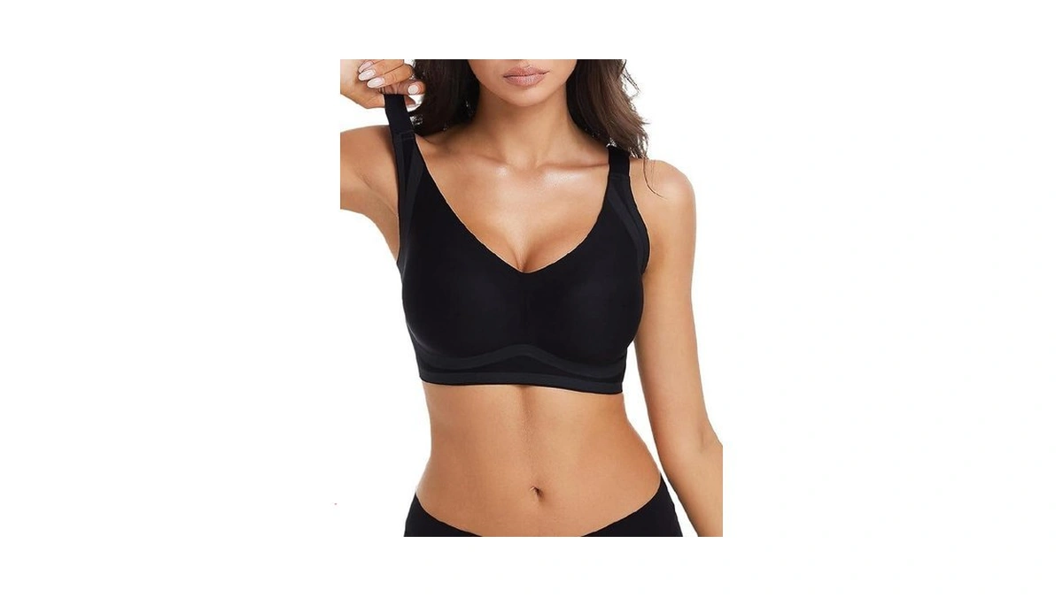 Aubrasen Wireless Bras For Women Full Coverage Supportive Push Up