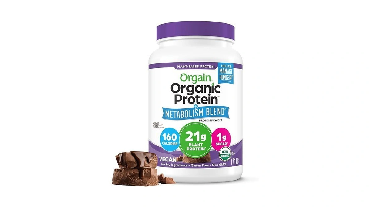 Orgain Organic Protein + Metabolism Blend Powder, Chocolate Fudge -