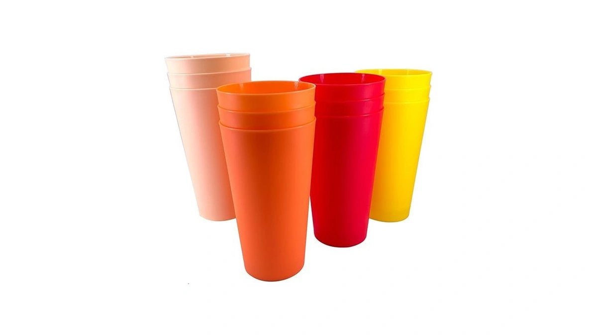 Wexinhao 32 Oz Large Plastic Cups Reusable, Big Drinking Cups