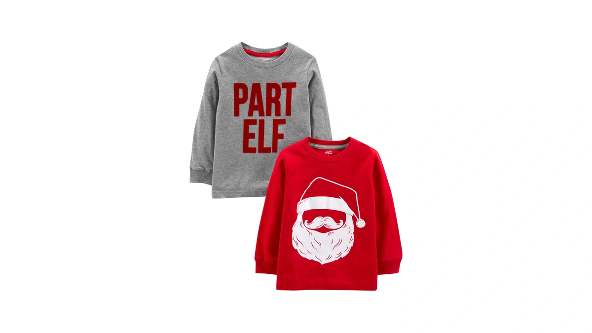 Simple Joys By Carter's Baby Boys' 2-pack Christmas Long-sleeve Tees