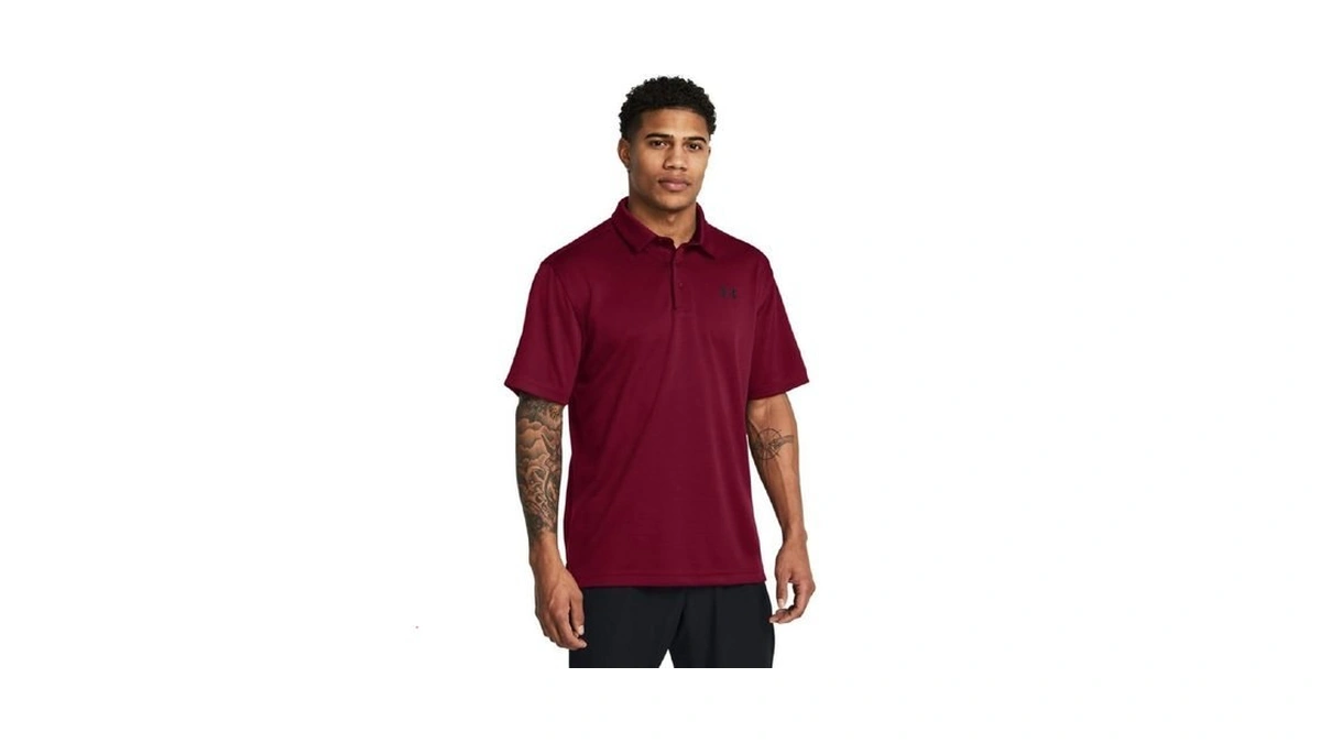 Under Armour Men's Tech Golf Polo, (625) Cardinal / /