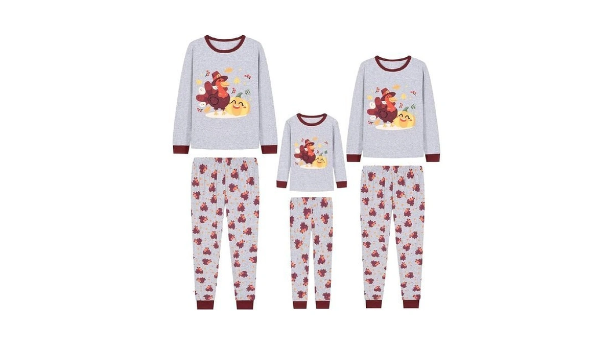 Joyond Matching Family Thankgiving Pajamas Boys Thankgiving Pjs 100% Cotton