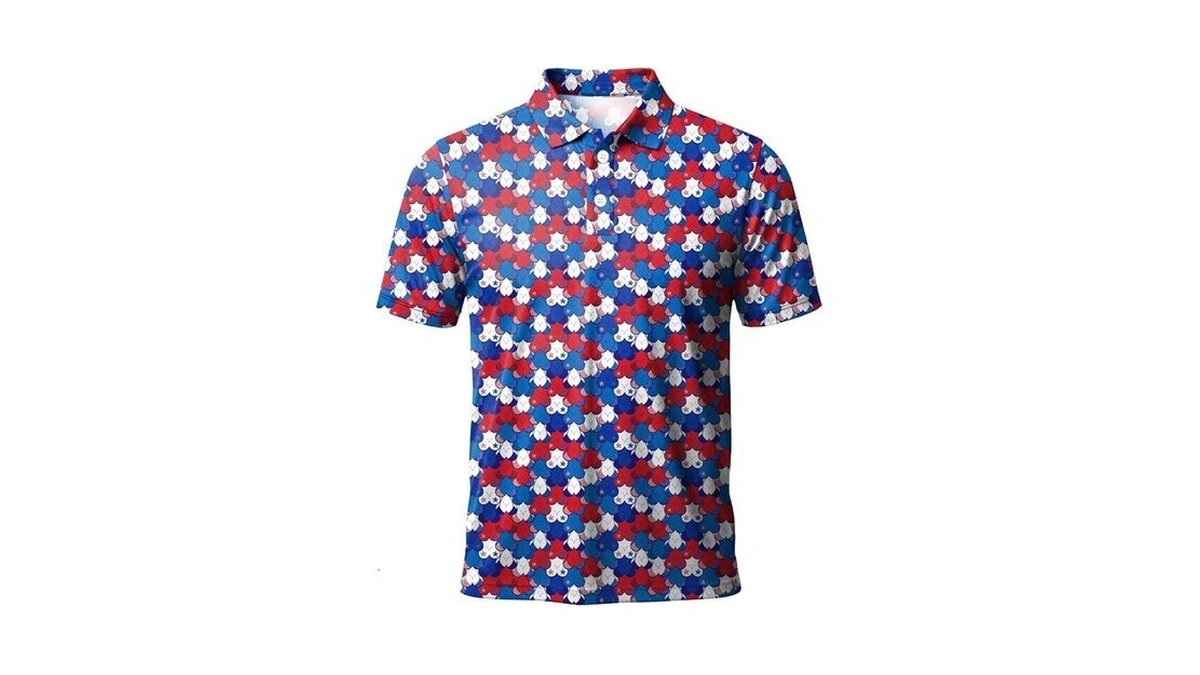 Hqp 4th Of July Polo Shirts For Men Usa Golf