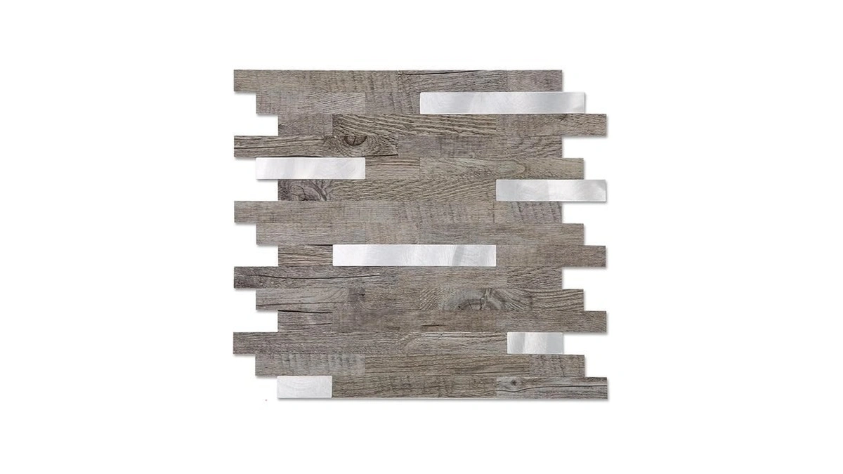 Yipscazo 10 Sheets Peel And Stick Stone Metal Tile Backsplash,