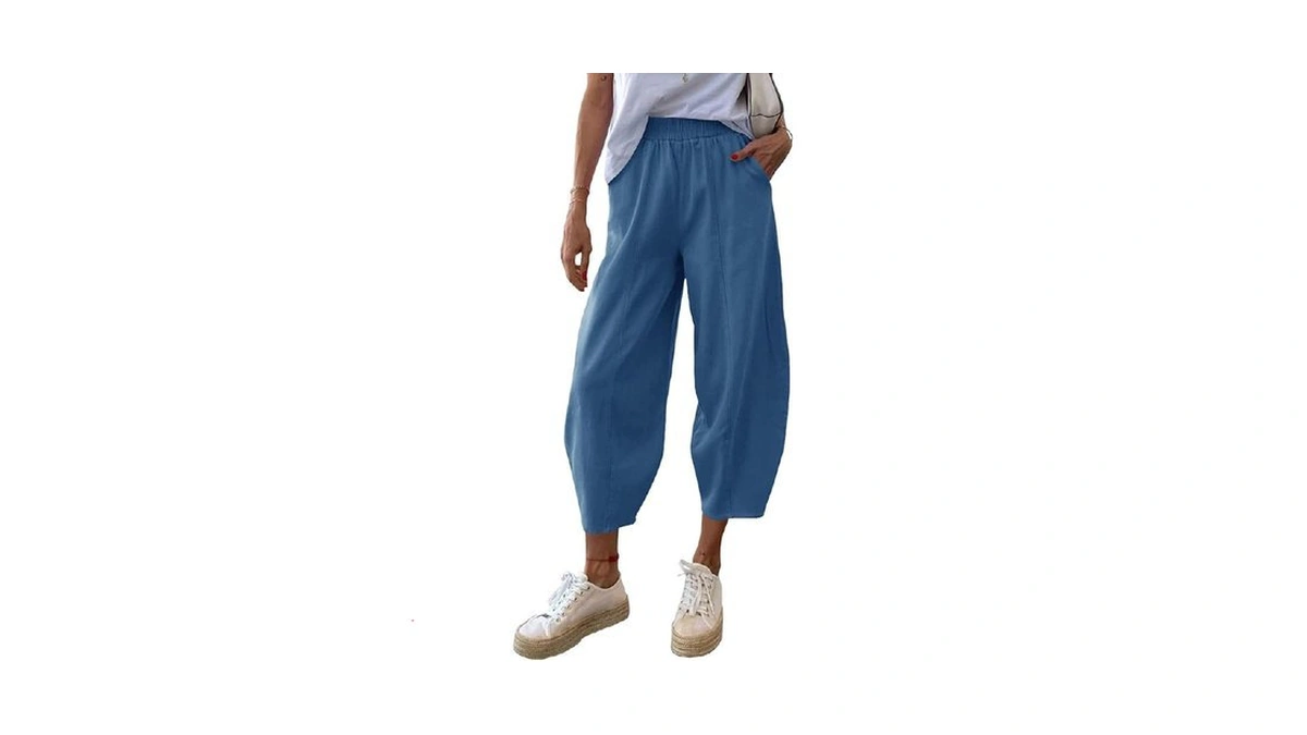 Cicy Bell Women's Summer High Waisted Baggy Pants Casual Cotton