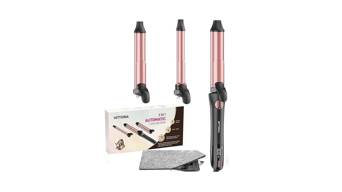 Rotating Curling Iron - 3 In1 Automatic Curling Iron With