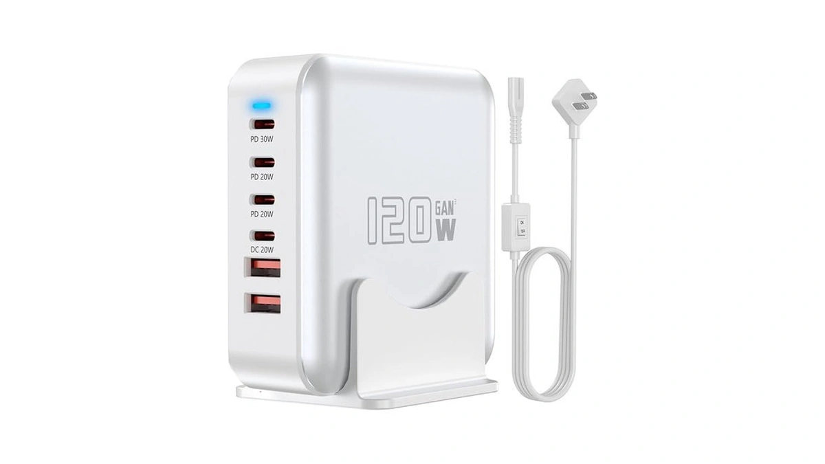 Usb C Fast Charger Block, 120w 6-port Charging Station Gan