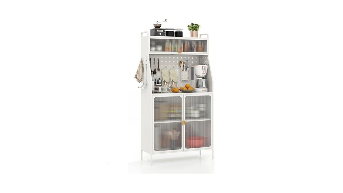 Giantex Pantry Organizers And Storage, 63.5" H Kitchen Buffet Cabinet