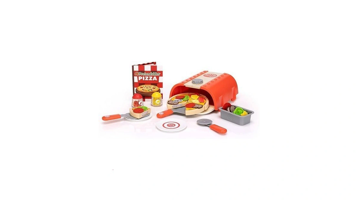 Fat Brain Toys Pretendables Backyard Pizza Oven Set, Kids Pretend