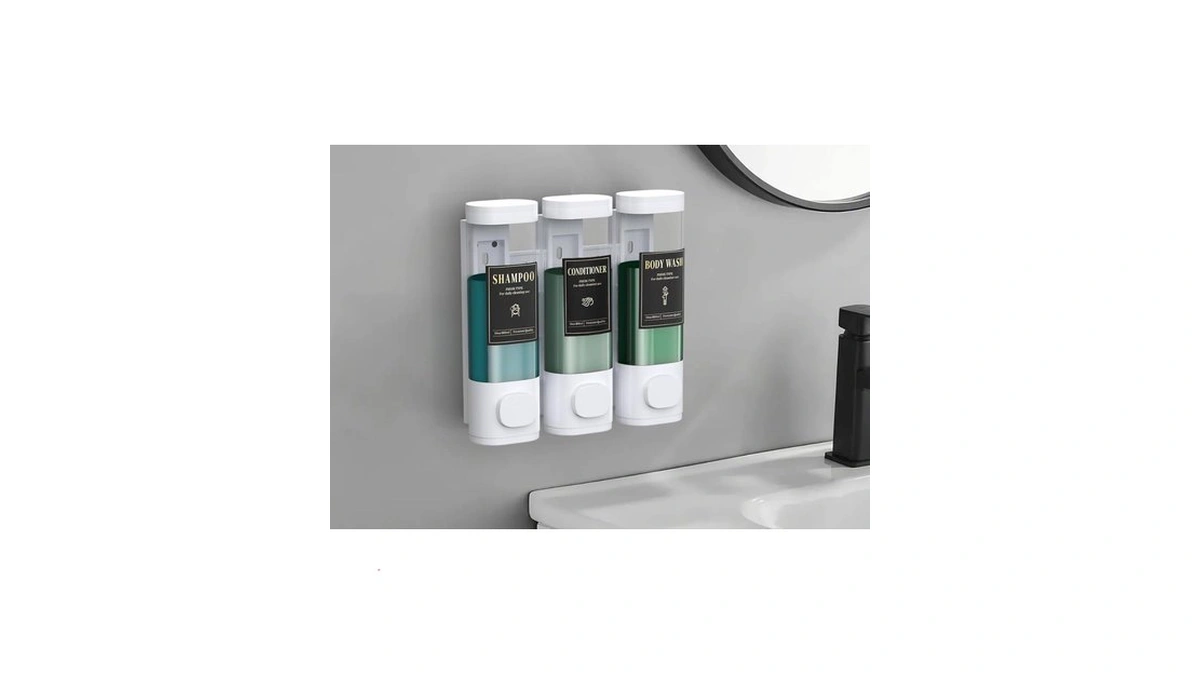Luxspire Shampoo And Conditioner Dispenser, No Drill Wall Mounted Shower