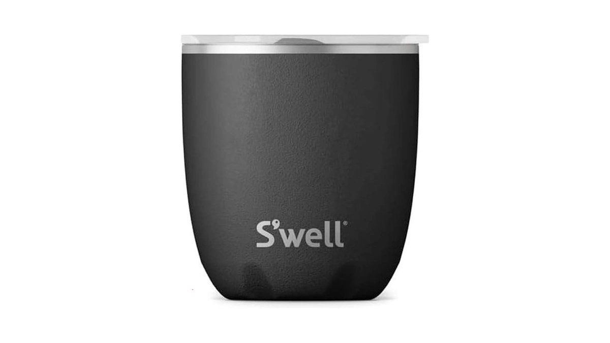S'well Stainless Steel Tumbler With Slide-open Lid, 10oz, Onyx, Triple
