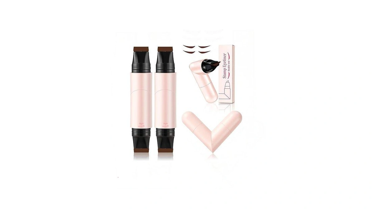 Nberuionre 2 Pcs Dual-ended Eyeliner Stamp, Easy To Apply Cat