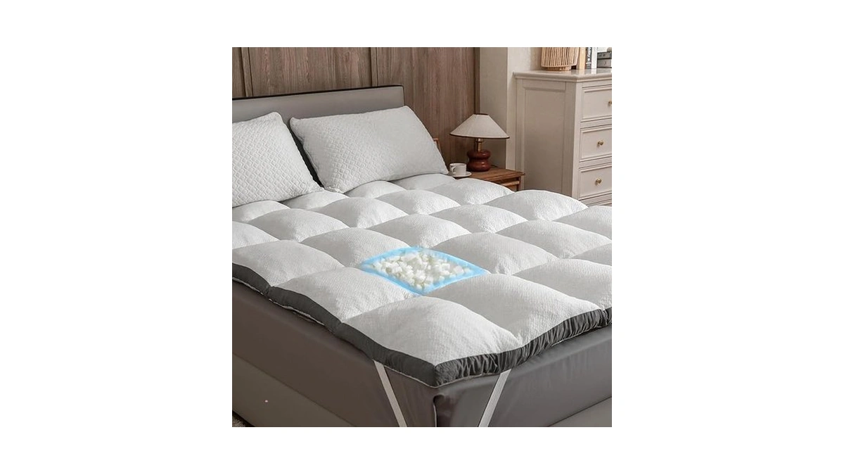 Rainmr Memory Foam Mattress Topper Full - 2000gsm Pillow Top