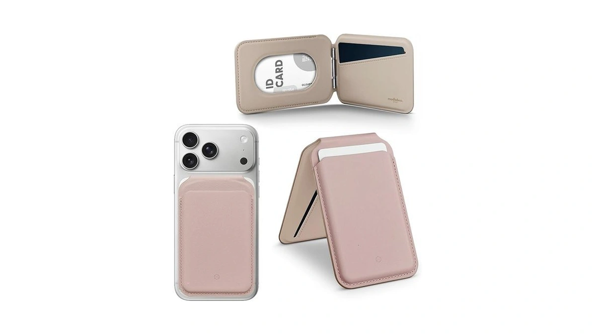 Modlabco. Magsafe Compatible Vegan Leather Card Holder Wallet, Magnetic Attachment