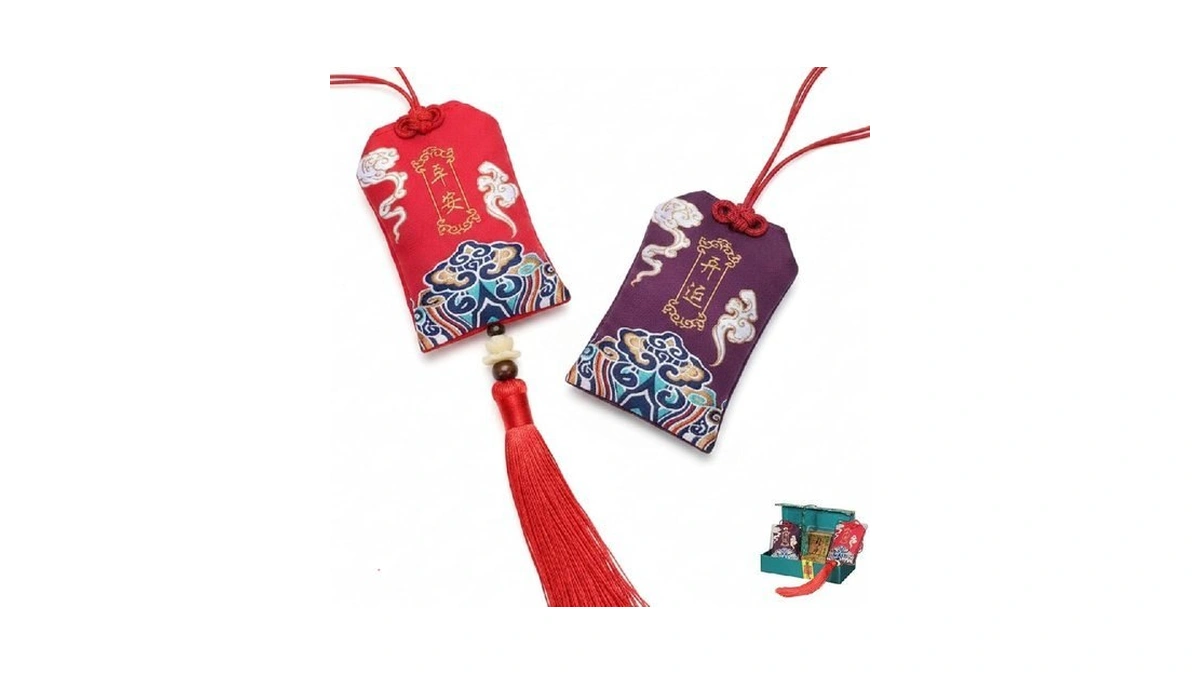 Omamori Good Luck Charm - 3-in-1 Feng Shui Amulet Set