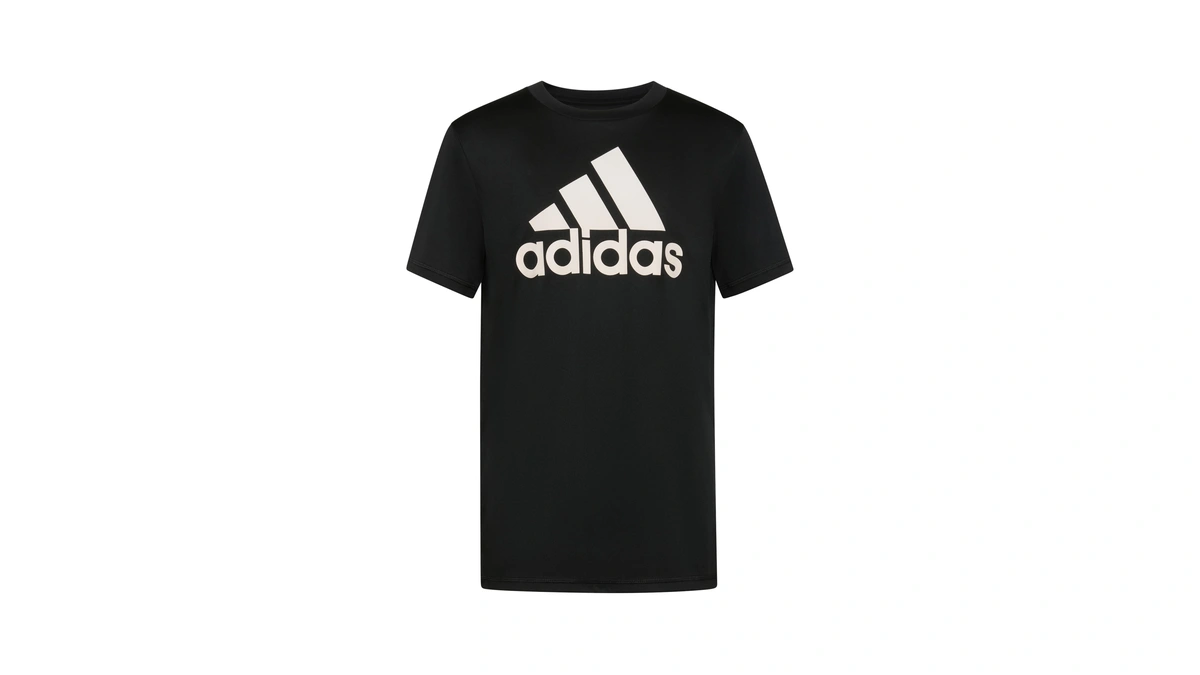 Adidas Boys' Short Sleeve Aeroready Performance Logo Tee T-shirt, Black,