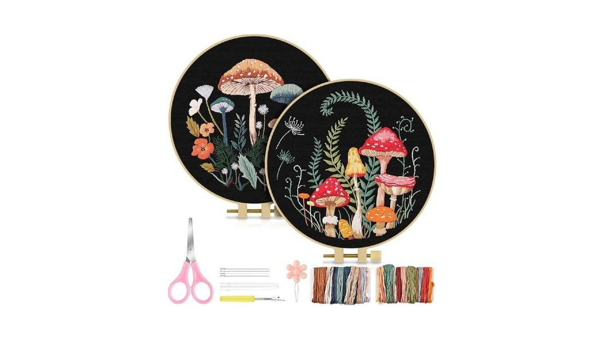 Tindtop 2 Pack Embroidery Kit For Adult Beginners, Embroidery Diy