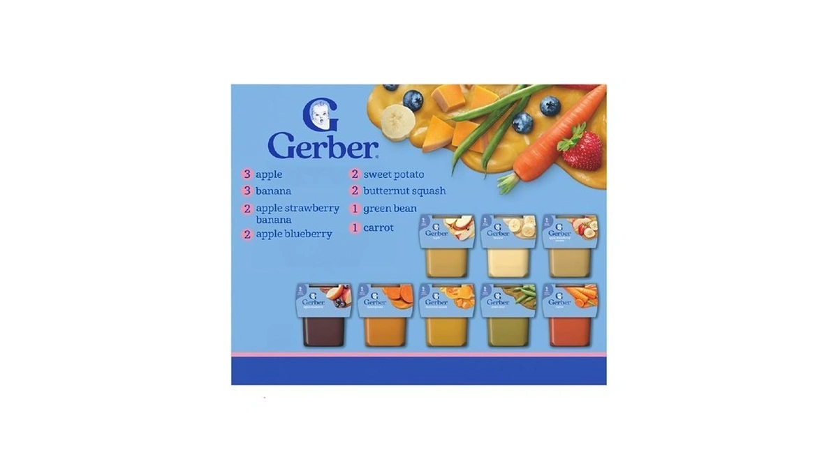 Gerber Stage 2 Baby Food, Fruit & Veggie Favorites Tubs,