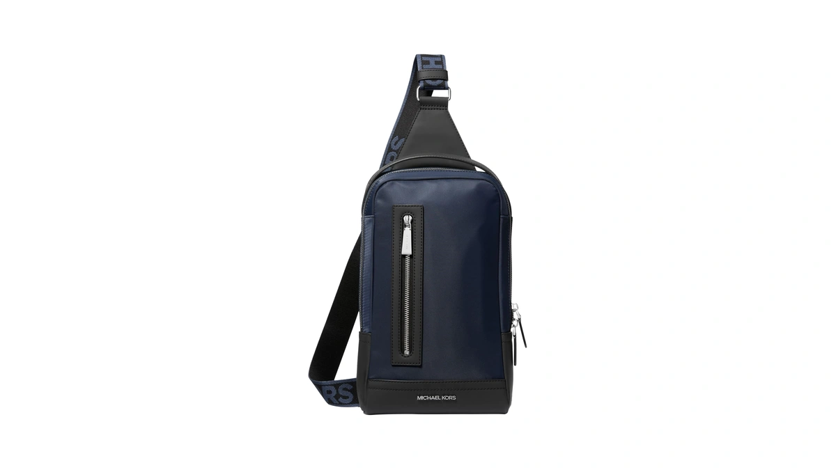Michael Kors Men's Malone A-line Sling Pack, Navy, One Size