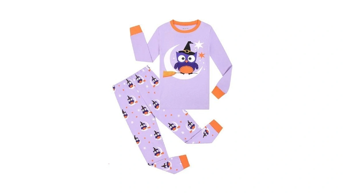 Joyond Girls Halloween Pajamas Glow-in-the-dark Skeleton Toddler Girl Halloween Pjs