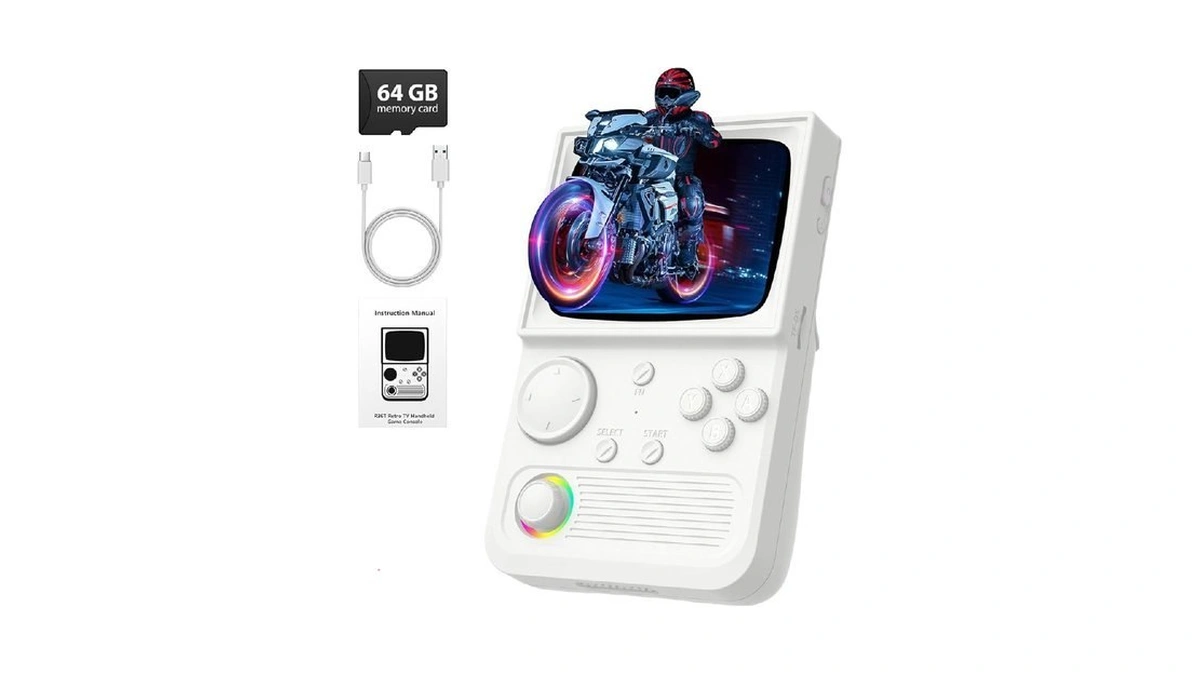R36t Retro Handheld Game Console, Portable Retro Gaming Console With