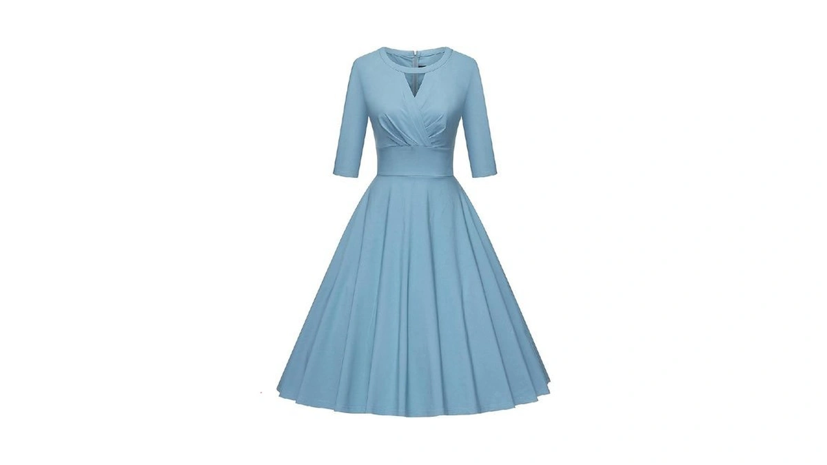Gowntown Women's 1950s Retro Vintage Cocktail Swing Dresses With Pocket