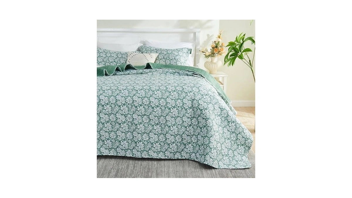 Gogreen Queen Comforter Set - 3 Piece Lightweight All Season