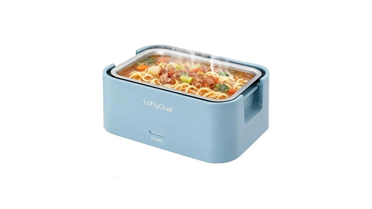 Loftychef Portable 4 Cup Electric Heated Lunch Box, 33oz Food