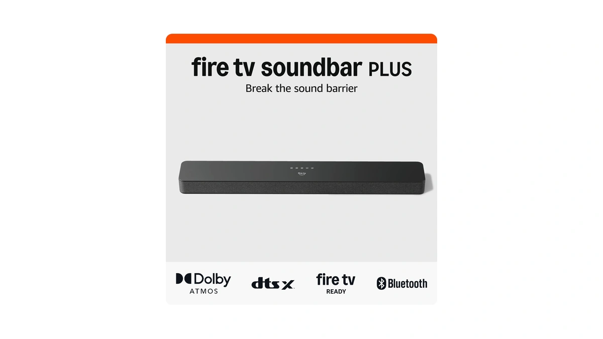 Amazon Fire Tv Soundbar Plus (newest Model) With Built-in Subwoofer,